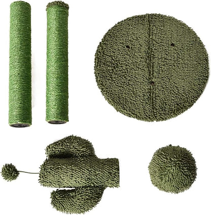 Amazon Basics Sisal Cat Scratching Post, Indoor Cactus Triple Posts - Image 4