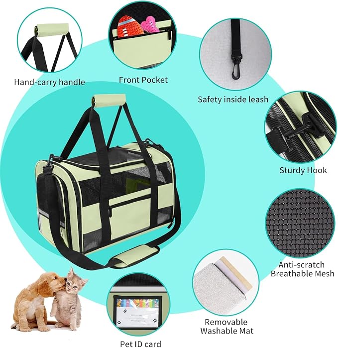 20" Large Soft Sided Cat Carrier Pet Carrier - Image 5