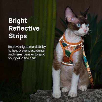 Cat Harness and Leash Set, Step-in Escape Proof Adjustable Vest Harness - Image 6
