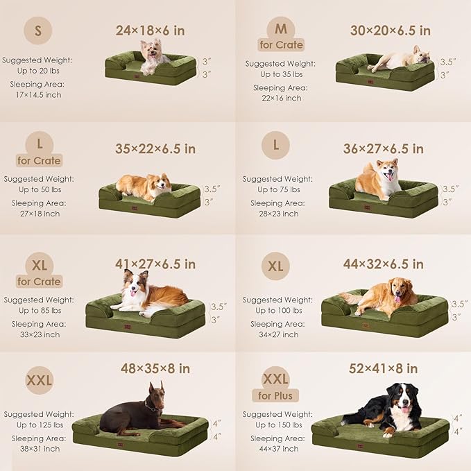 EHEYCIGA Orthopedic Dog Bed for Medium Dogs, Waterproof Memory Foam Medium Pet - Image 2