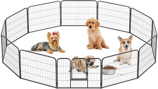 BestPet | Dog Playpen | 24 Inch, 12 Panels | Heavy Duty Metal Pet Exercise Pen by BestPet