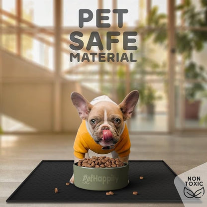 Dog Food Mat - 24x15” Large Silicone Pet Food Mat, Raised Edges - Image 3