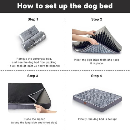 WESTERN HOME WH Large Dog Bed for Extra Large, Huge Dogs, Orthopedic Pet Bed - Image 5
