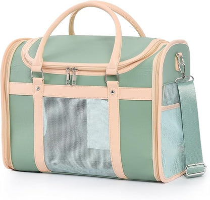 Airline Approved Pet Carrier Backpack, Waterproof PU Foldable Design by Lilliella