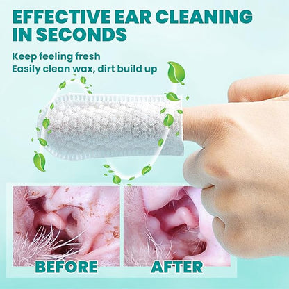 Ear Cleaner Finger Wipes 60 Counts, Dog Ear Cleaner, Soft & Easy Otic Cleaning - Image 4