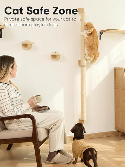 FUKUMARU Cat Wall Scratcher, Sturdy Sisal Climbing Tree - Image 5