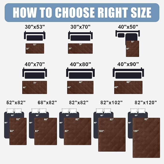 Smiry Waterproof Dog Bed Cover Blanket 30x53, Soft Reversible Pet Blanket - Image 6