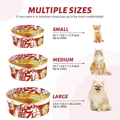寵幸 Ramen Noodle Dog & Cat Bed, Keep Warm and Super Soft Creative Pet Nest - Image 3