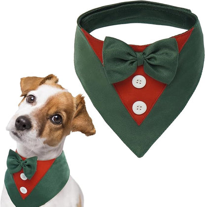 FUAMEY Dog Tuxedo Christmas for Medium Dogs, Dog Formal Suit Dogs Attire Pet by FUAMEY
