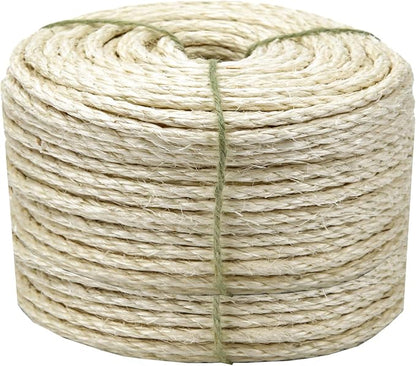 Cat Sisal Rope 164-Feet 4mm for Scratcher Repair and Replace Scratching Post by Juomid