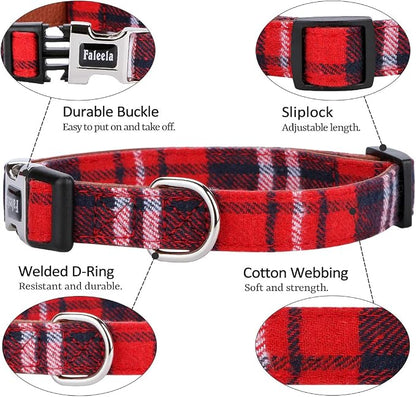 Faleela Soft &Comfy Bowtie Christmas Dog Collar, Detachable and Adjustable Bow - Image 2