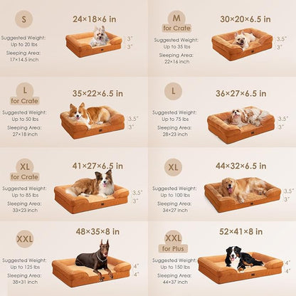 EHEYCIGA Orthopedic Dog Bed for Medium Dogs, Waterproof Memory Foam Medium Dog - Image 2