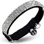 CHUKCHI Soft Velvet Safe Cat Adjustable Collar Bling Diamante by CHUKCHI