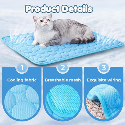 Dog Cooling Mat, Pet Cooling Mats, Summer Cool Pads Pet Mat Outdoor - Image 5