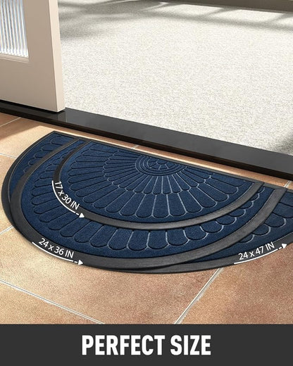 tchdio Semicircular Durable Rubber Doormat- Non Slip Front Door Mat - Image 6