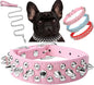 Spiked Dog Collar Soft Pu Leather Mushrooms Rivet Spike Studded Puppy by Unknown