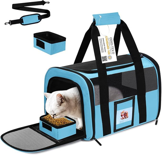Cat Carrier Dog Carriers Airline Approved by SECLATO