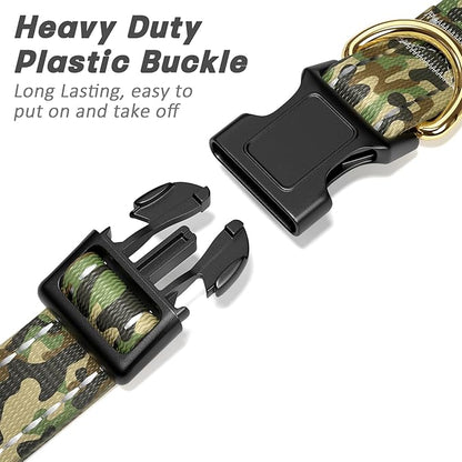 MOODEL Reflective Dog Collar for Medium Dogs, Cute Camouflage Adjustable - Image 4