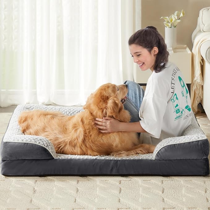 Orthopedic Dog Bed for Extra Large Dogs, Egg Crate Foam Bed for Extra Large Dogs - Image 6