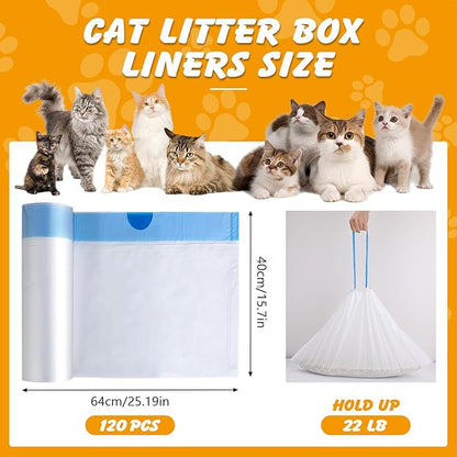 60 Pack Cat Litter Bags Compatible - Image 3