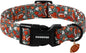 DOGWONG Fall Dog Collar, Rugby Maple Leaf Dog Collar Adjustable Soft Cute by DOGWONG