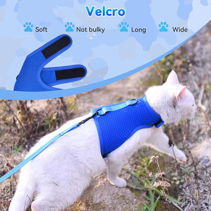 Kitty Harness and Leash for Walking Escape Proof Breathable Mesh Fabric - Image 4