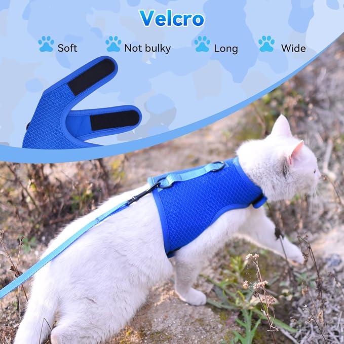 Kitty Harness and Leash for Walking Escape Proof Breathable Mesh Fabric - Image 5
