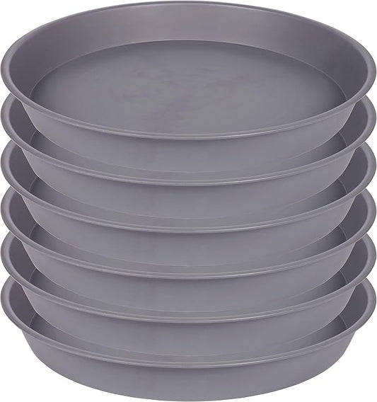 6 Pack of 7 8 inch Plant Saucer, Heavy Duty Plastic Plant Water Tray 8 inch by Bleuhome