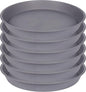6 Pack of 12 inch Plant Saucer Gray, Heavy Duty Plastic Plant Saucer 12 inch by Bleuhome