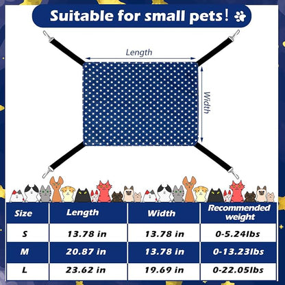 Jetec 2 Pack Cat Hammock for Cage, Catio Accessories Reversible Soft Cats Bed - Image 4