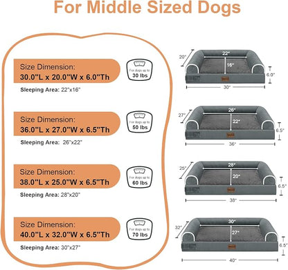 Large Dog Bed Orthopedic Washable: Beds Bolster XL Bed Big XLarge Dogs Memory - Image 6