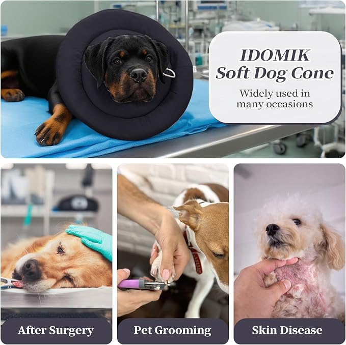 IDOMIK Dog Recovery Collar, Waterproof Soft Dog Cone After Surgery, Comfy - Image 8