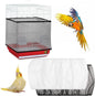Bird Cage Cover 2 Pcs Universal Bird Cage Seed Catcher Parrot Nylon Mesh Net by Unknown