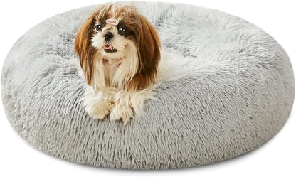 Calming Dog Bed & Cat Bed, Anti-Anxiety Donut Cuddler Beds, Cozy Soft Round Beds by WESTERNHOME