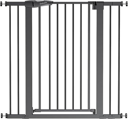 BABELIO 36" Tall Baby Gate, 26-40" Wide Auto Close Pet Gate, PressGuard C5 by BABELIO