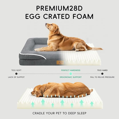 HOMEMATE Dog Bed for Extra Large Dog: 48x35 inch Orthopedic Large Dogs Bed XXL - Image 4