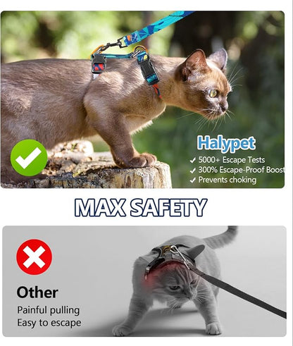Halypet Cat Harness and Leash Set, 3-in-1 Adjustable & Lightweight, Escape-Proof - Image 4