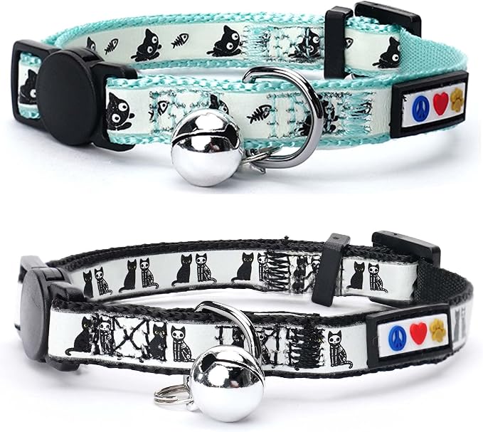 Pawtitas Glow in The Dark Cat Collar by Pawtitas