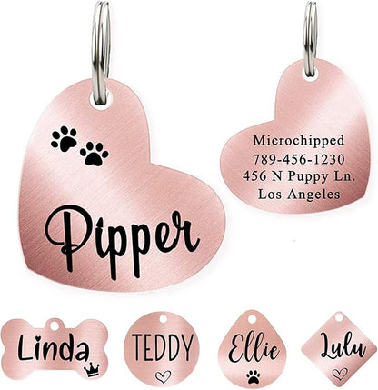 Ultra Joys Dog ID Tag, Custom Dog Tag Personalized Cat Tag, Pet ID Tag by UltraJoys