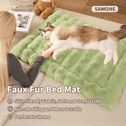 Self-Warming Cat Bed, Plush Faux Fur Pet Bed Mat - Image 2