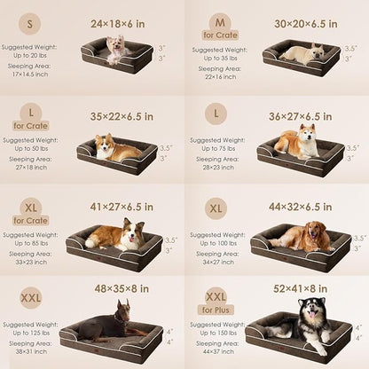 EHEYCIGA Orthopedic Dog Beds for Extra Large Dogs, Waterproof Memory Foam XXL - Image 2
