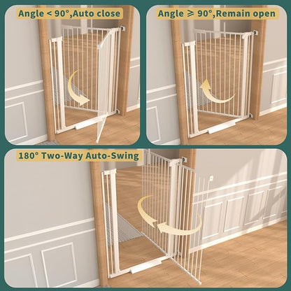40.55" Tall, 53.74-61.61 Inch Wide, 1.37" Ultra Narrow Spacing Dog Pet Baby - Image 9