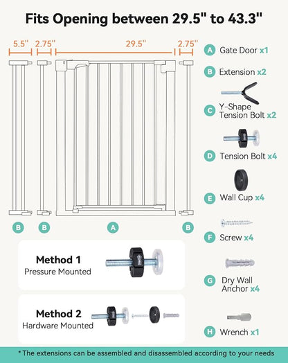 COMOMY 36" Extra Tall Baby Gate - Image 7