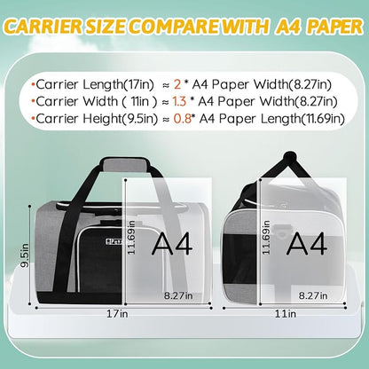 Petskd Pet Carrier 17x11x9.5 Alaska Airline Approved, Pet Travel Carrier Bag - Image 3