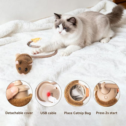 Migipaws Interactive MigiMouse Cat Toy 360° Rolling & Spin - Image 6