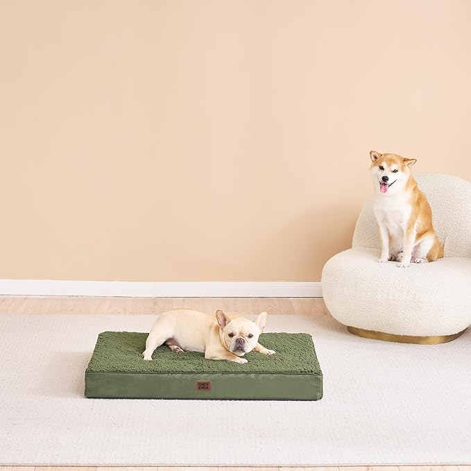 EHEYCIGA Orthopedic Foam Dog Bed, Dark Green - Image 7