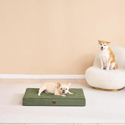 EHEYCIGA Orthopedic Foam Dog Bed, Dark Green - Image 7