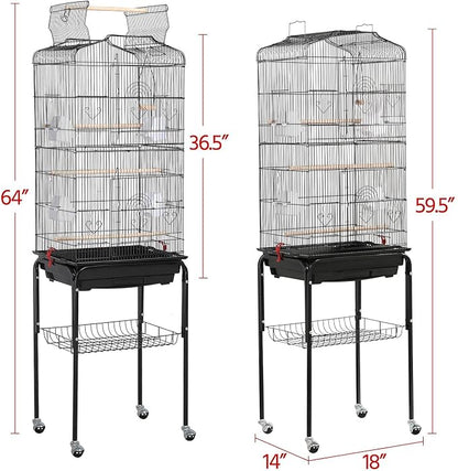 Yaheetech 64-inch Play Open Top Medium Small Bird Cage - Image 3