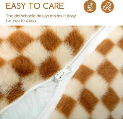 Hollypet Cat Bed Fluffy Plush Mutifuctional Double-Layer Soft Pet Couch - Image 7
