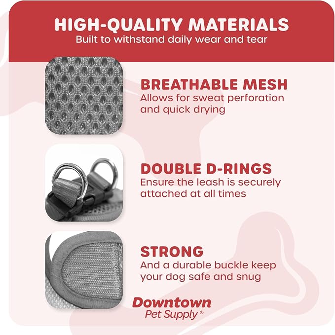 Downtown Pet Supply Step in Dog Harness No Pull, Light Gray - Image 4